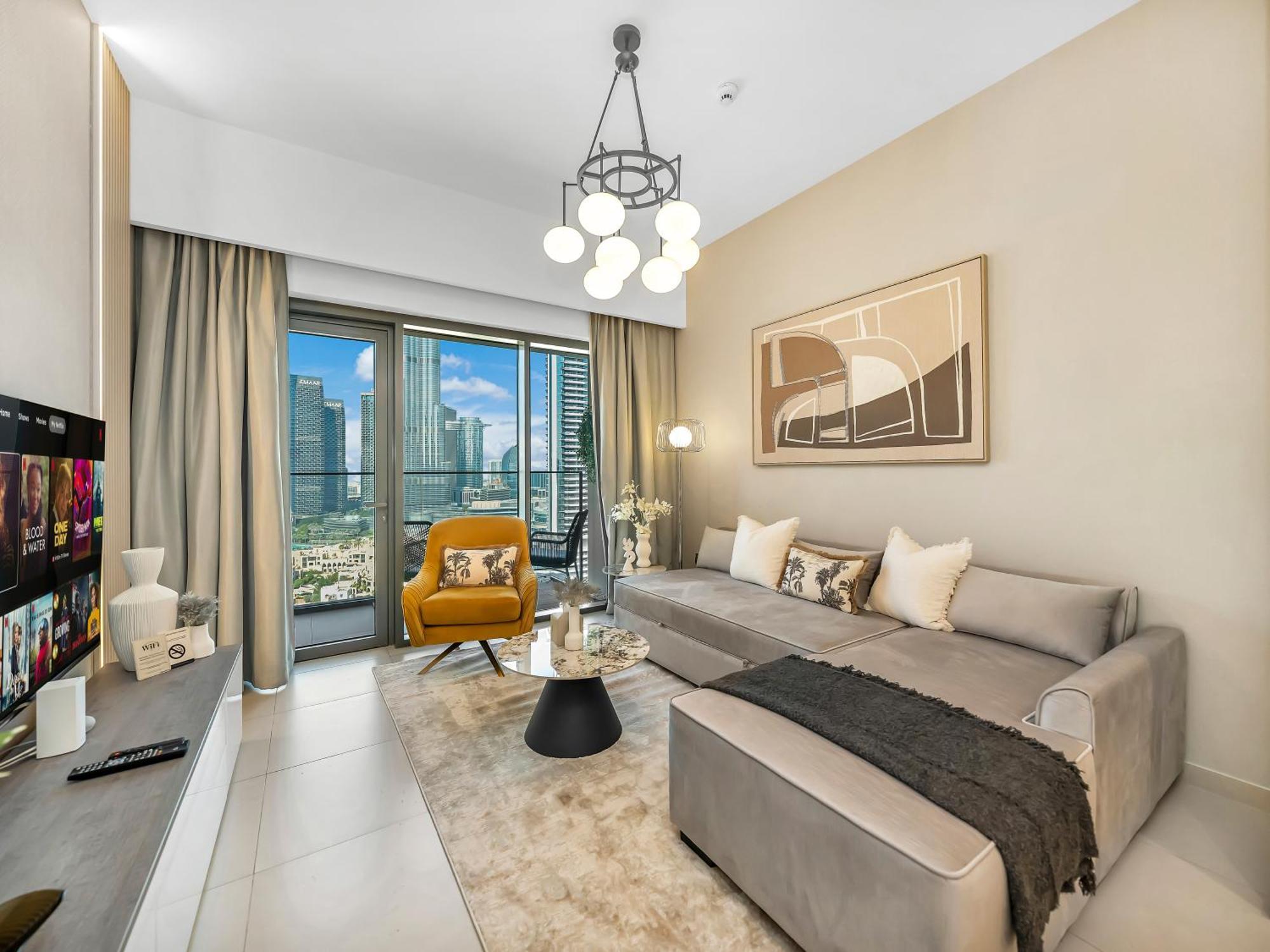 Smartstay At Burj Royale - Full Burj Khalifa View - Brand New Luxury Apartments Dubai Luaran gambar